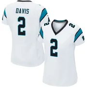 Women's Nike Carolina Panthers Miles Davis White Jersey - Game