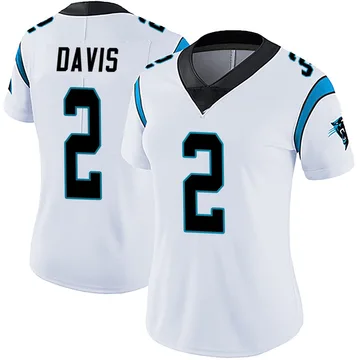 Women's Nike Carolina Panthers Miles Davis White Vapor Untouchable Jersey - Limited