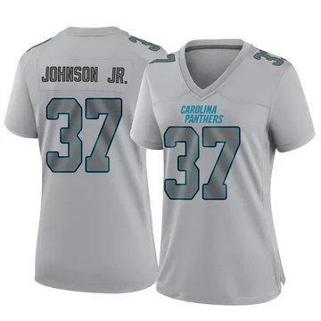 Women's Nike Carolina Panthers Montrell Johnson Jr. Gray Atmosphere Fashion Jersey - Game