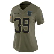 Women's Nike Carolina Panthers Nick Hampton Olive 2025 Salute to Service Jersey - Limited