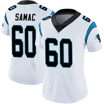Women's Nike Carolina Panthers Nick Samac White Vapor Untouchable Jersey - Limited
