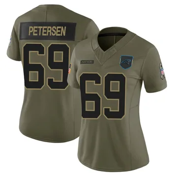 Women's Nike Carolina Panthers Parker Petersen Olive 2025 Salute to Service Jersey - Limited