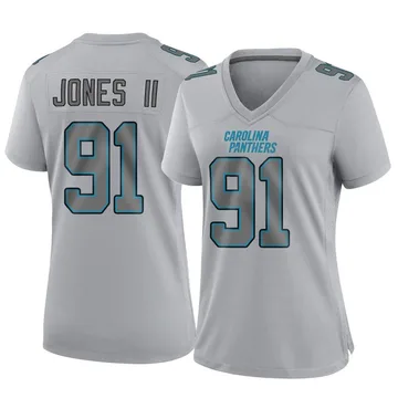 Women's Nike Carolina Panthers Pat Jones II Gray Atmosphere Fashion Jersey - Game