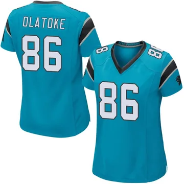 Women's Nike Carolina Panthers Praise Olatoke Blue Alternate Jersey - Game