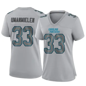 Women's Nike Carolina Panthers Princely Umanmielen Gray Atmosphere Fashion Jersey - Game