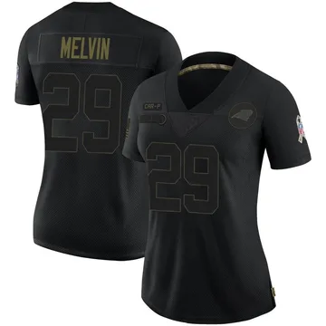 Women's Nike Carolina Panthers Rashaan Melvin Black 2020 Salute To Service Jersey - Limited