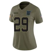 Women's Nike Carolina Panthers Rashaan Melvin Olive 2025 Salute to Service Jersey - Limited
