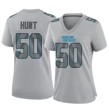 Women's Nike Carolina Panthers Robert Hunt Gray Atmosphere Fashion Jersey - Game