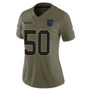 Women's Nike Carolina Panthers Robert Hunt Olive 2025 Salute to Service Jersey - Limited