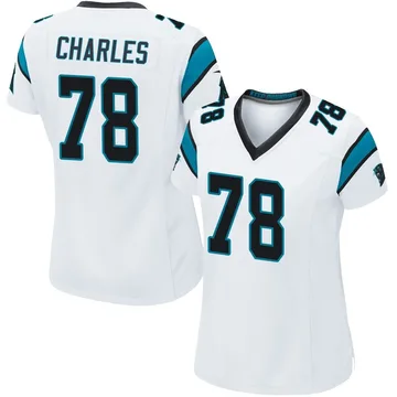 Women's Nike Carolina Panthers Saahdiq Charles White Jersey - Game