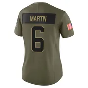 Women's Nike Carolina Panthers Sam Martin Olive 2025 Salute to Service Jersey - Limited