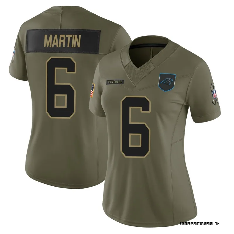 Women's Nike Carolina Panthers Sam Martin Olive 2025 Salute to Service Jersey - Limited