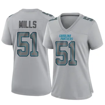 Women's Nike Carolina Panthers Sam Mills Gray Atmosphere Fashion Jersey - Game