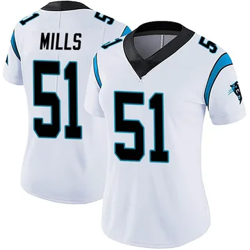 Women's Nike Carolina Panthers Sam Mills White Vapor Untouchable Jersey - Limited