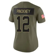 Women's Nike Carolina Panthers Sam Pinckney Olive 2025 Salute to Service Jersey - Limited