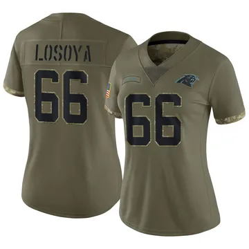 Women's Nike Carolina Panthers Steven Losoya Olive 2022 Salute To Service Jersey - Limited
