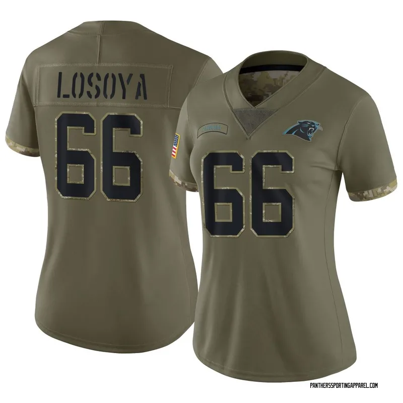 Women's Nike Carolina Panthers Steven Losoya Olive 2022 Salute To Service Jersey - Limited