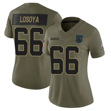 Women's Nike Carolina Panthers Steven Losoya Olive 2025 Salute to Service Jersey - Limited