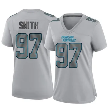 Women's Nike Carolina Panthers T.J. Smith Gray Atmosphere Fashion Jersey - Game