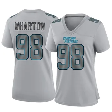 Women's Nike Carolina Panthers Tershawn Wharton Gray Atmosphere Fashion Jersey - Game