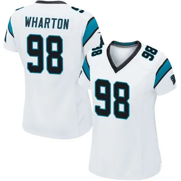 Women's Nike Carolina Panthers Tershawn Wharton White Jersey - Game