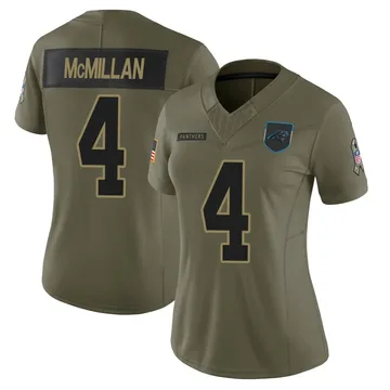 Women's Nike Carolina Panthers Tetairoa McMillan Olive 2025 Salute to Service Jersey - Limited