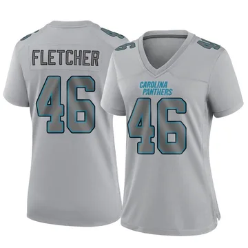 Women's Nike Carolina Panthers Thomas Fletcher Gray Atmosphere Fashion Jersey - Game