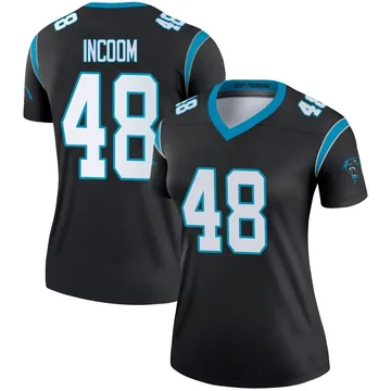 Women's Nike Carolina Panthers Thomas Incoom Black Jersey - Legend