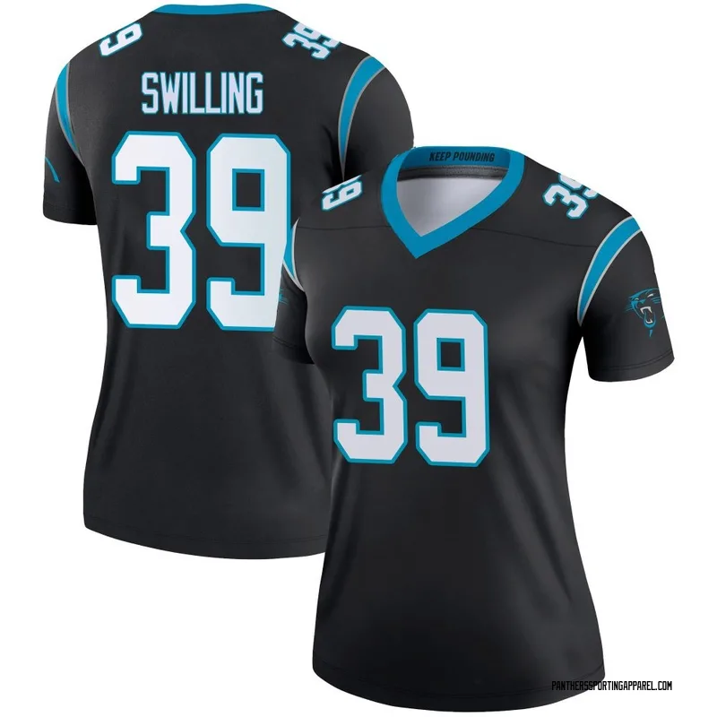 Women's Nike Carolina Panthers Tre Swilling Black Jersey - Legend