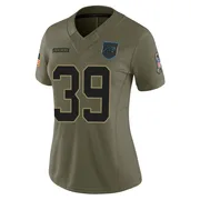 Women's Nike Carolina Panthers Tre Swilling Olive 2025 Salute to Service Jersey - Limited