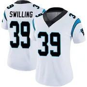 Women's Nike Carolina Panthers Tre Swilling White Vapor Untouchable Jersey - Limited