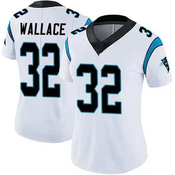 Women's Nike Carolina Panthers Trevin Wallace White Vapor Untouchable Jersey - Limited