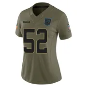 Women's Nike Carolina Panthers Trevis Gipson Olive 2025 Salute to Service Jersey - Limited