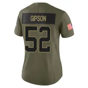 Women's Nike Carolina Panthers Trevis Gipson Olive 2025 Salute to Service Jersey - Limited