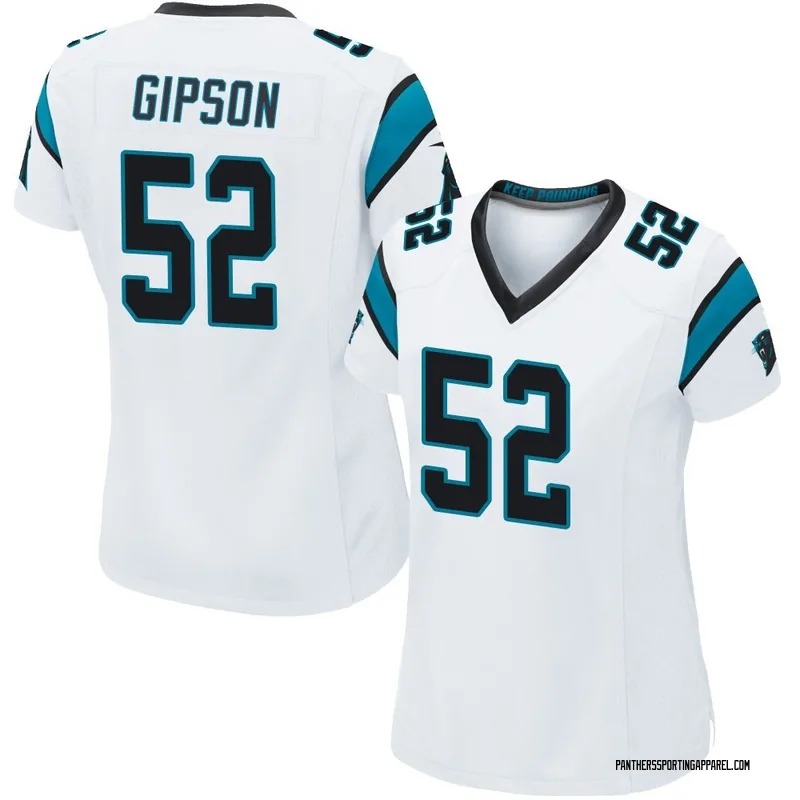 Women's Nike Carolina Panthers Trevis Gipson White Jersey - Game