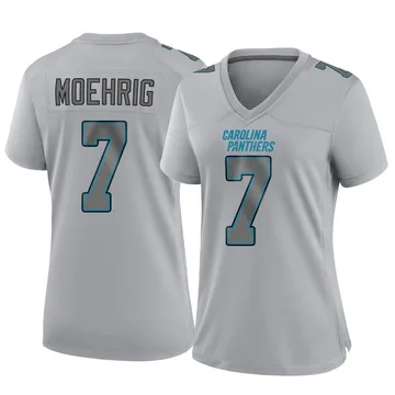 Women's Nike Carolina Panthers Tre'von Moehrig Gray Atmosphere Fashion Jersey - Game