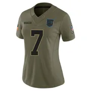 Women's Nike Carolina Panthers Tre'von Moehrig Olive 2025 Salute to Service Jersey - Limited