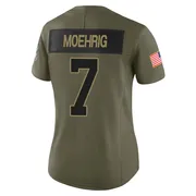 Women's Nike Carolina Panthers Tre'von Moehrig Olive 2025 Salute to Service Jersey - Limited