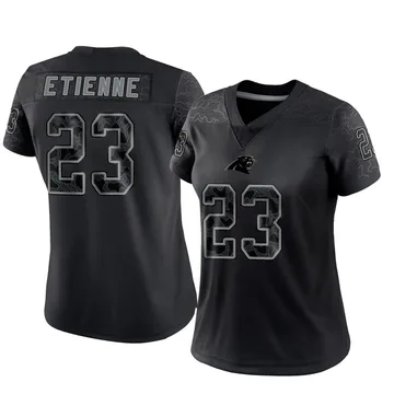 Women's Nike Carolina Panthers Trevor Etienne Black Reflective Jersey - Limited