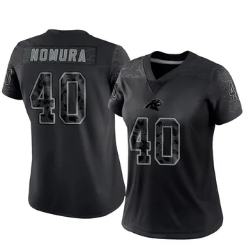 Women's Nike Carolina Panthers Tuasivi Nomura Black Reflective Jersey - Limited