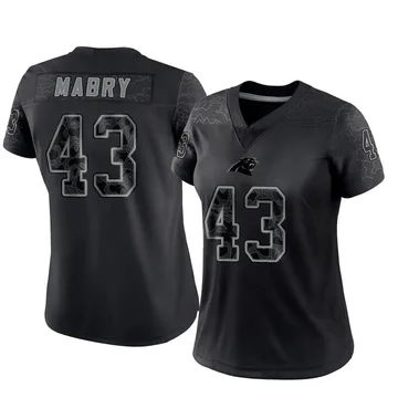 Women's Nike Carolina Panthers Tyler Mabry Black Reflective Jersey - Limited