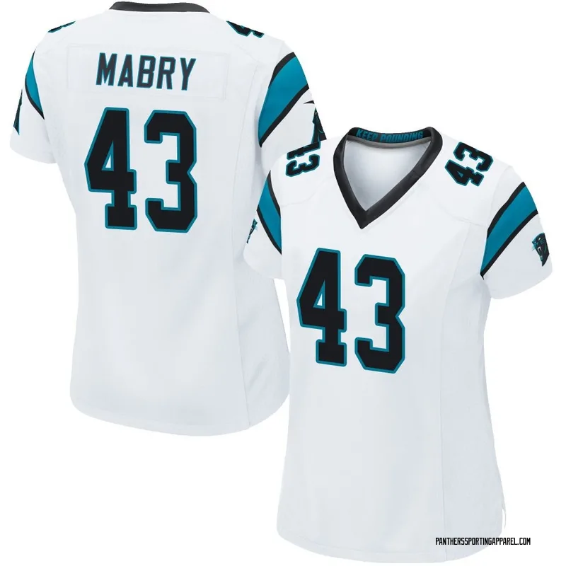 Women's Nike Carolina Panthers Tyler Mabry White Jersey - Game