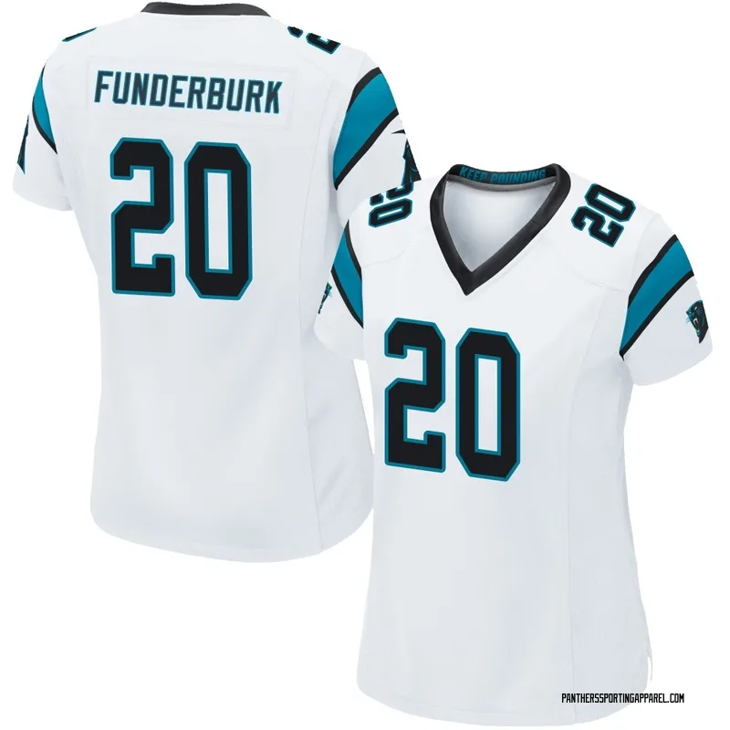 Women's Nike Carolina Panthers Tyrek Funderburk White Jersey - Game