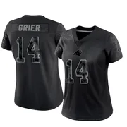 Women's Nike Carolina Panthers Will Grier Black Reflective Jersey - Limited