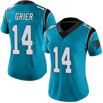 Women's Nike Carolina Panthers Will Grier Blue Alternate Vapor Untouchable Jersey - Limited