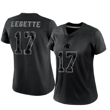 Women's Nike Carolina Panthers Xavier Legette Black Reflective Jersey - Limited