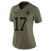 Women's Nike Carolina Panthers Xavier Legette Olive 2025 Salute to Service Jersey - Limited