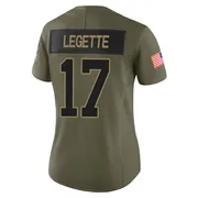 Women's Nike Carolina Panthers Xavier Legette Olive 2025 Salute to Service Jersey - Limited