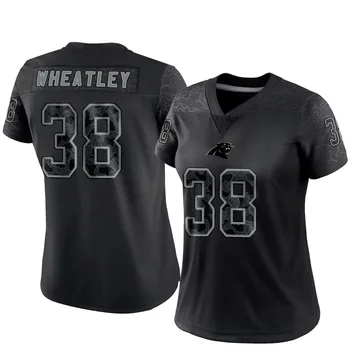 Women's Nike Carolina Panthers Zakee Wheatley Black Reflective Jersey - Limited