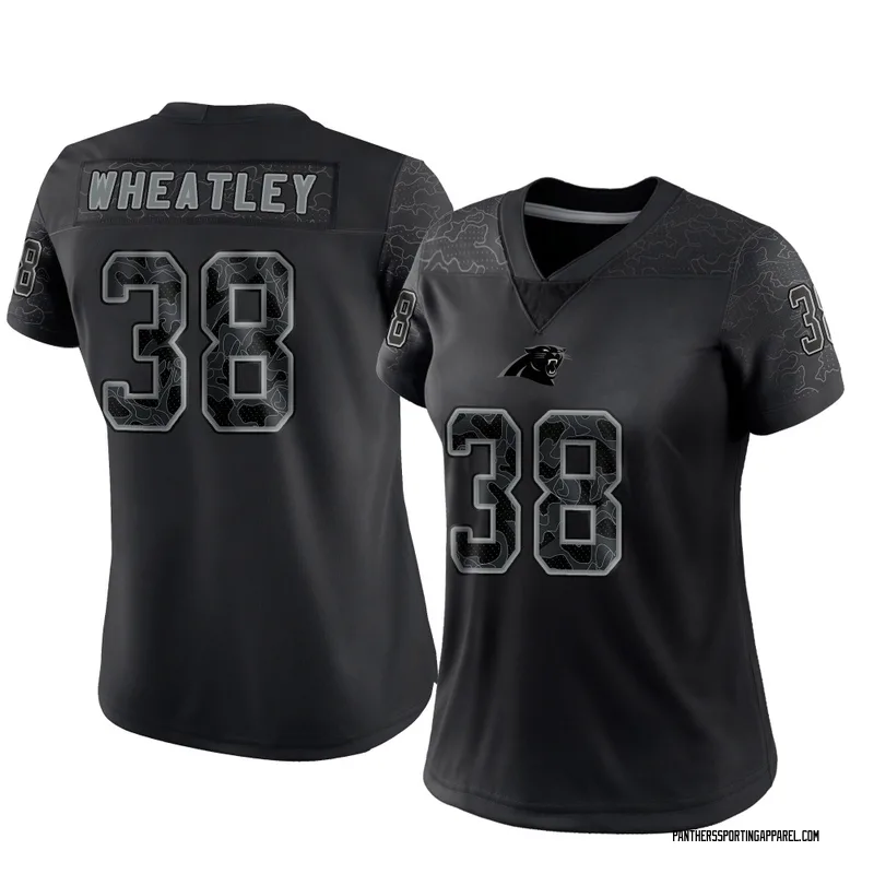 Women's Nike Carolina Panthers Zakee Wheatley Black Reflective Jersey - Limited